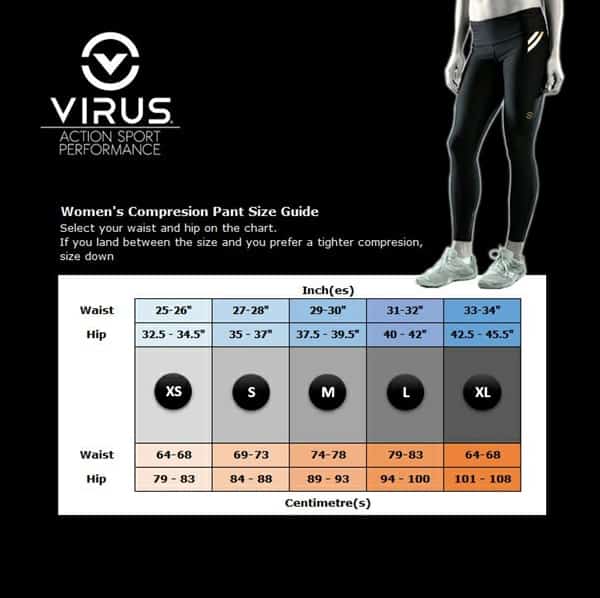 Virus Women Size Chart New